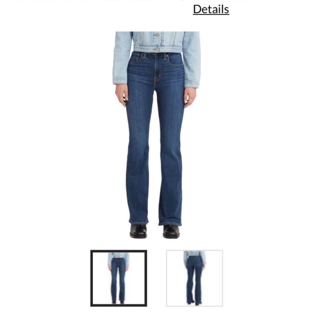 Levi's Blue High Rise Straight-Leg Jeans